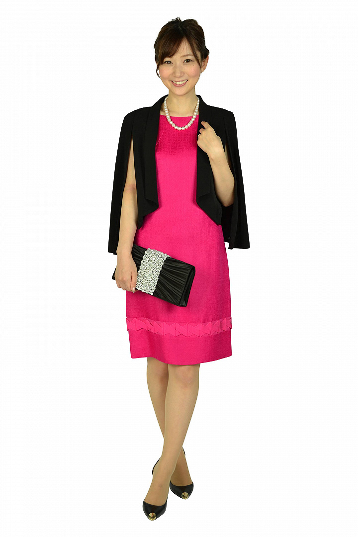 フューシャピンクシンプルドレス