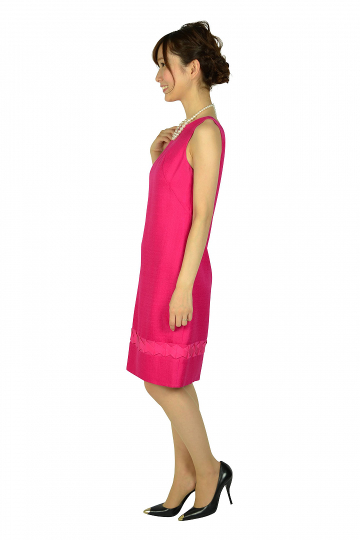 フューシャピンクシンプルドレス