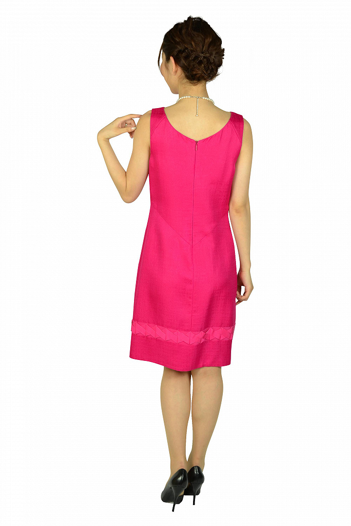 フューシャピンクシンプルドレス