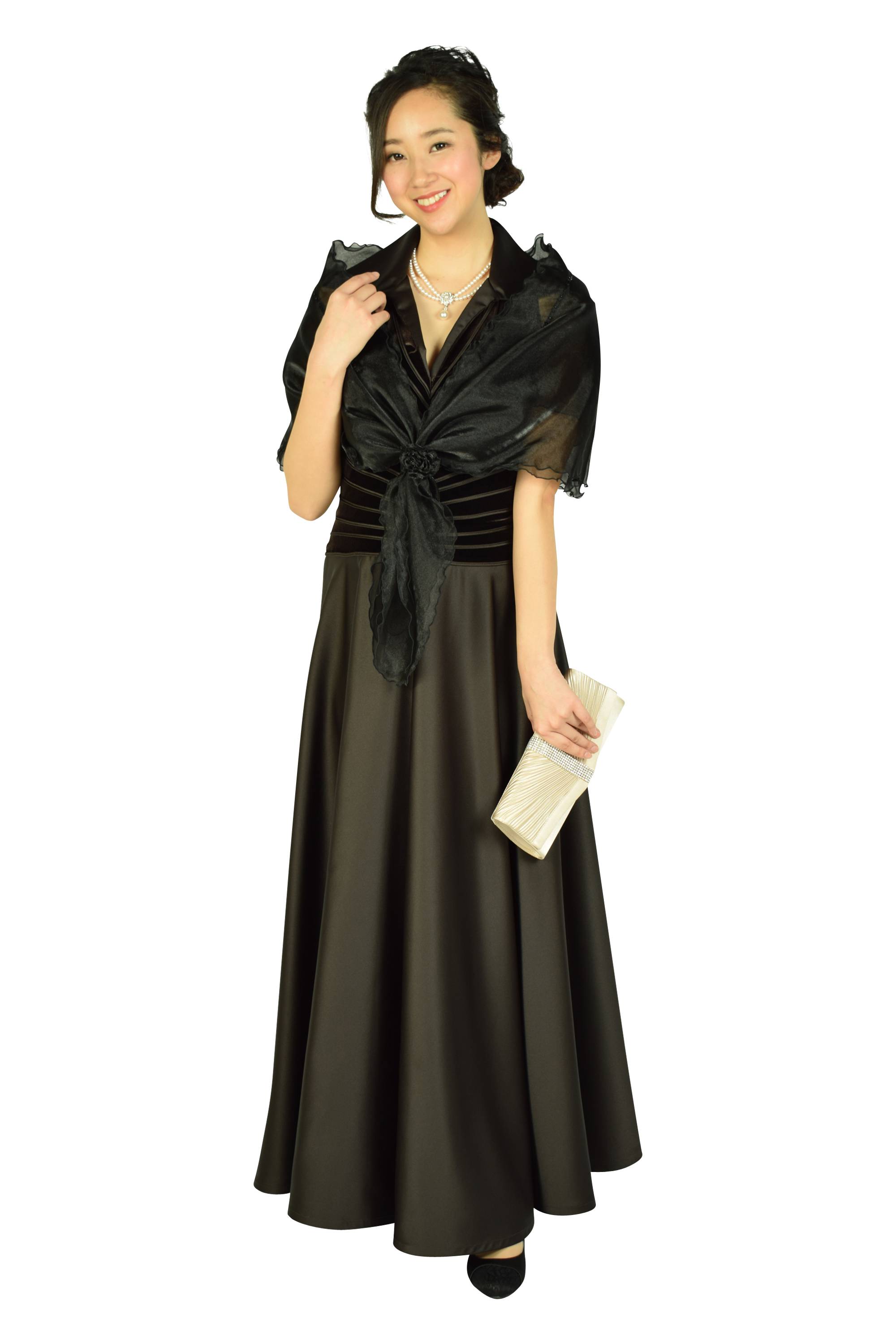 ボレロ風ブラックオーガンジーストール