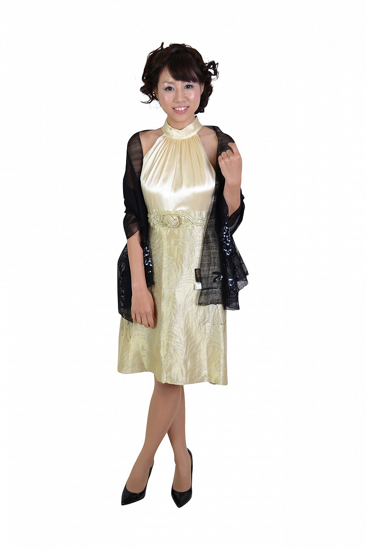 アメリカンスリーブクリームドレス