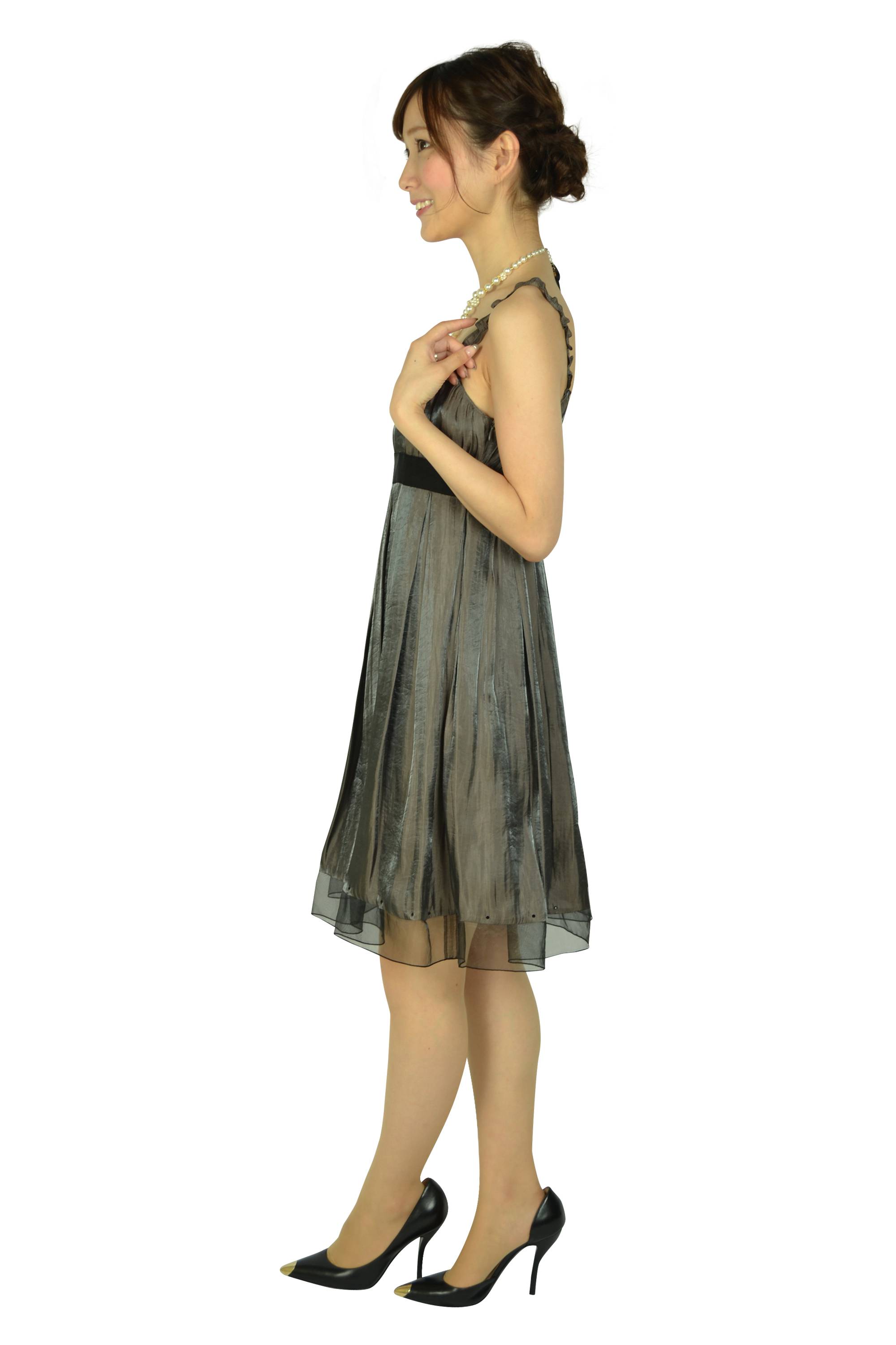 グレーエンパイヤミニドレス