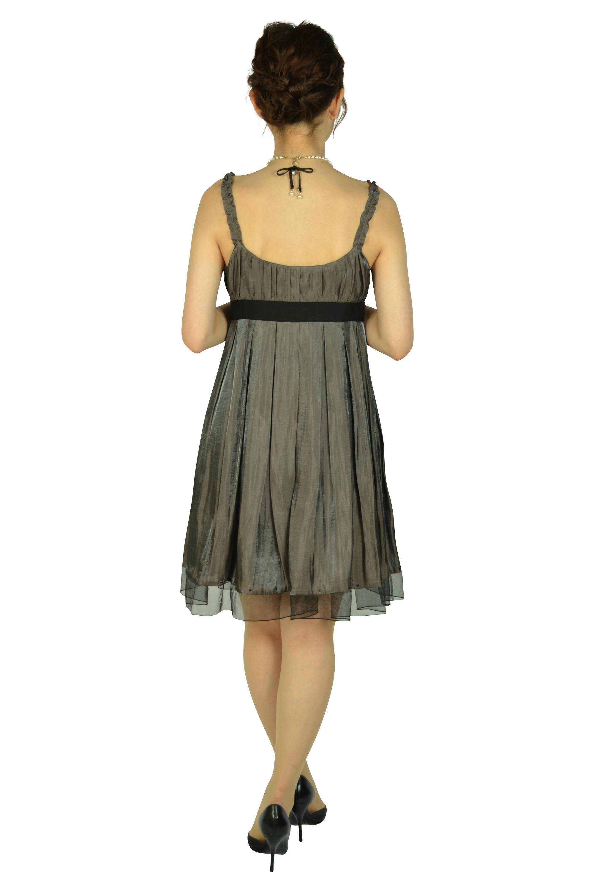 グレーエンパイヤミニドレス