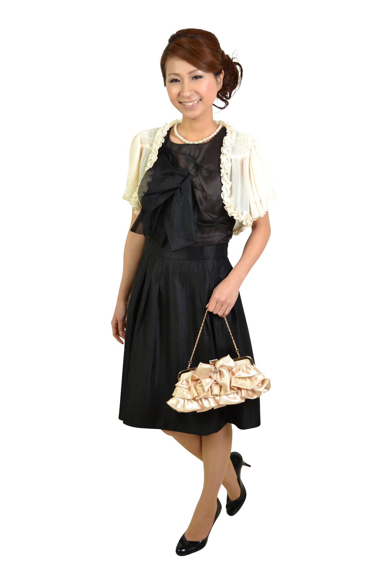 ブラック胸デザインドレス