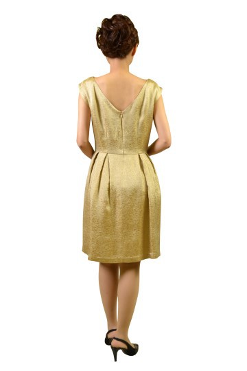 グリーンストーンビジュゴールドドレス