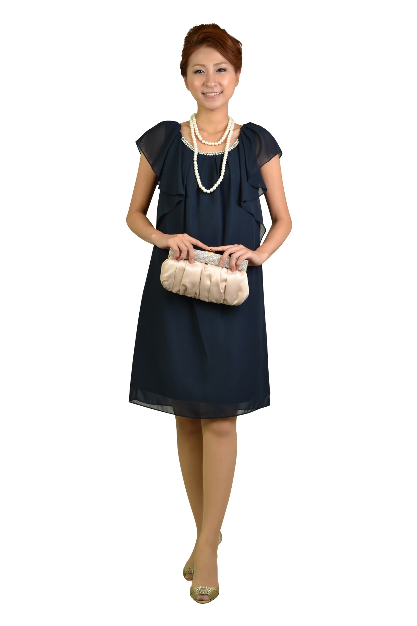 大粒パールクリスタルネックレス