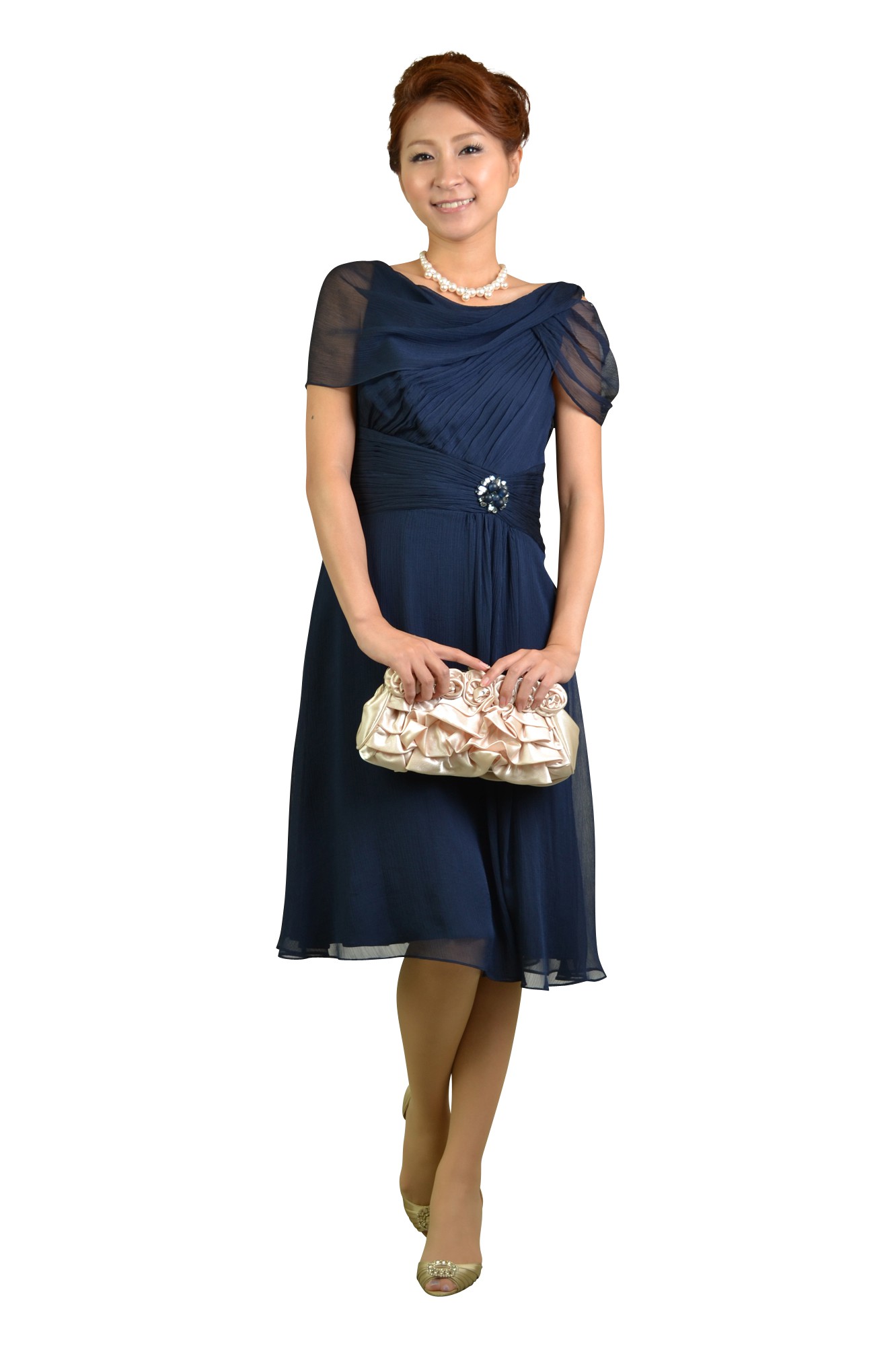 シャンパンバラコサージュバッグ