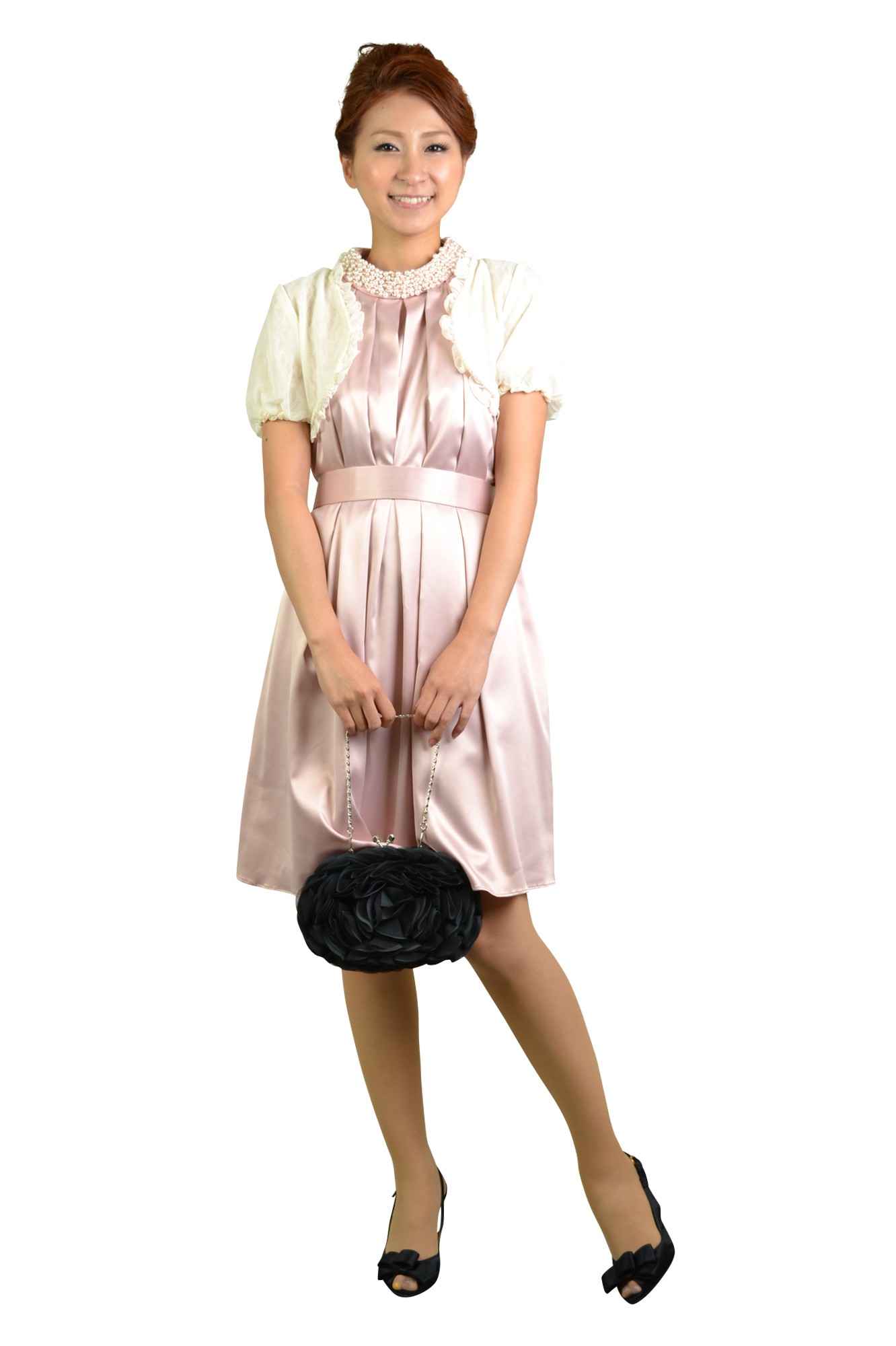 ブラックローズモチーフバッグ