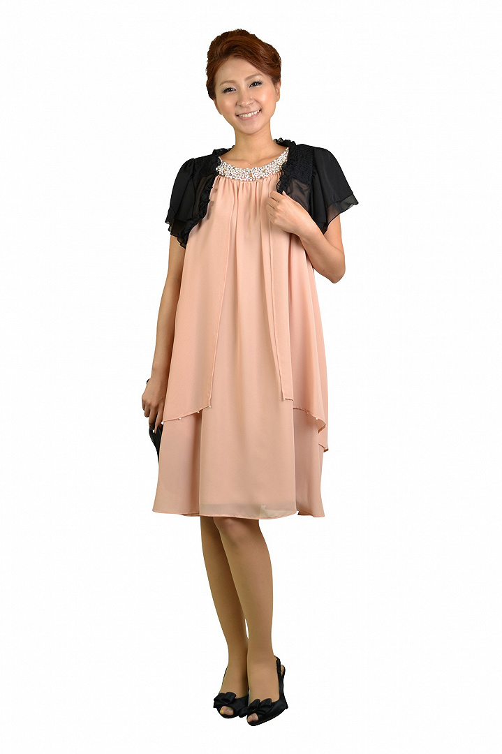 アメリカンスリーブピンクドレス