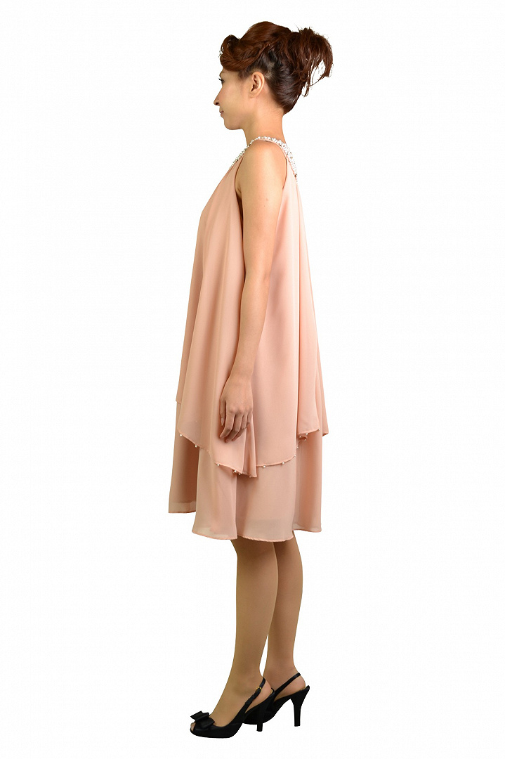 アメリカンスリーブピンクドレス