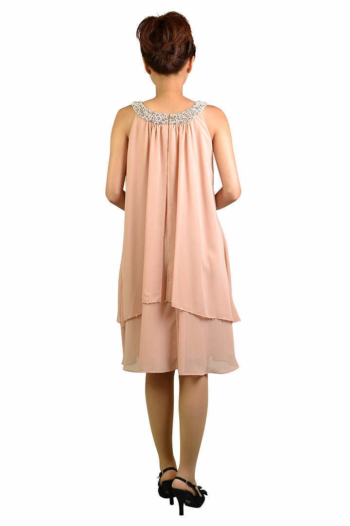 アメリカンスリーブピンクドレス