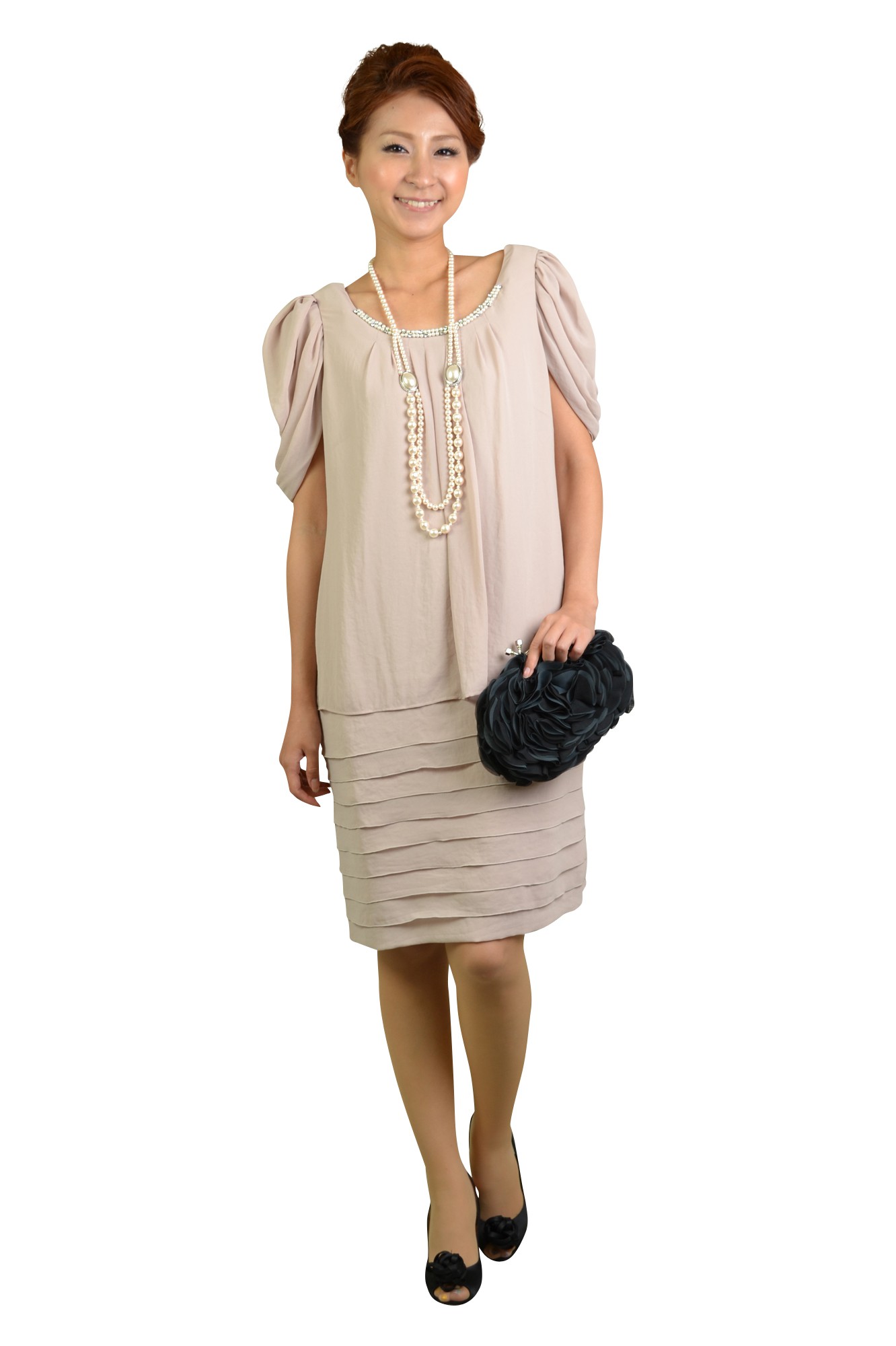 ブラックローズモチーフバッグ