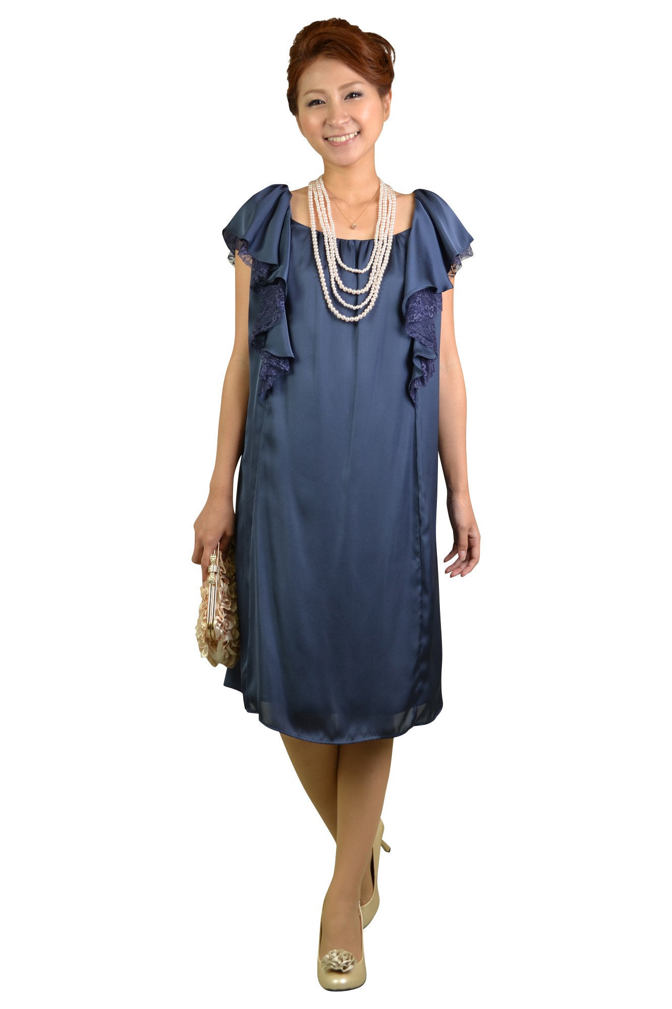 4連ピンクパールネックレス