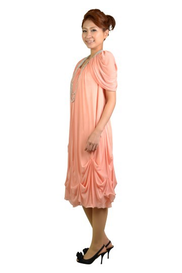 ピンクオレンジドレス
