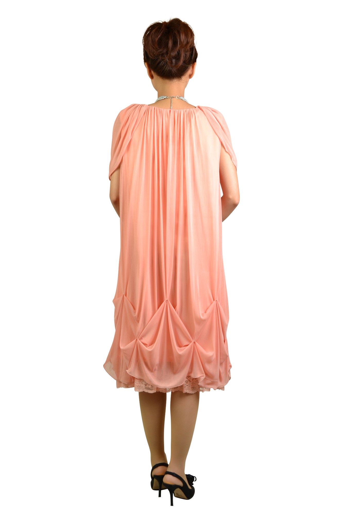 ピンクオレンジドレス