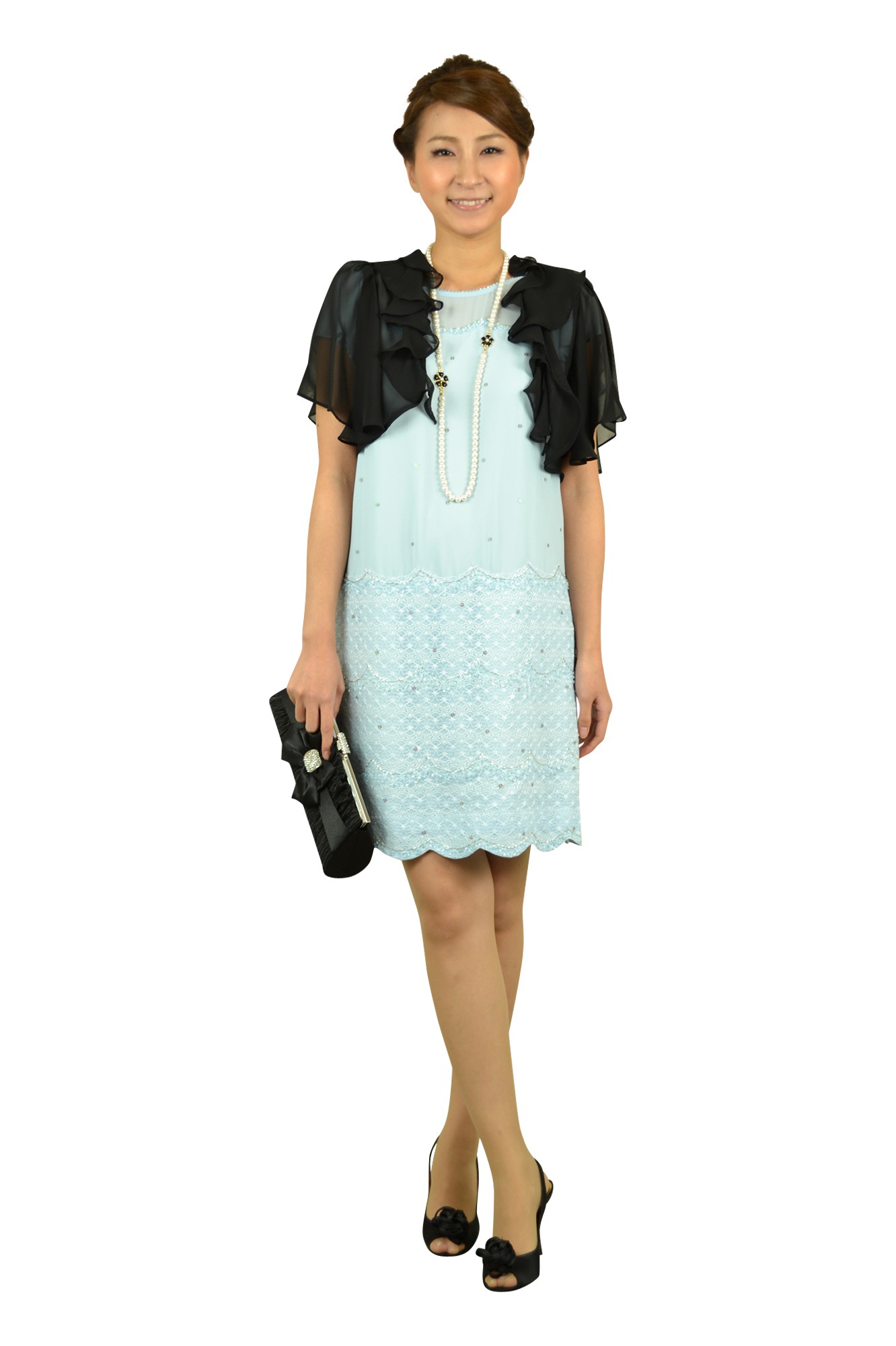 シンプルフレアブラックボレロ