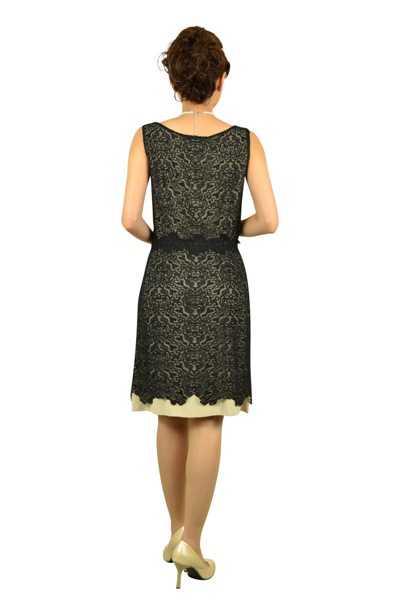 ブラック柄ドレス