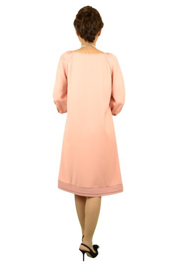ピンク7分袖ドレス