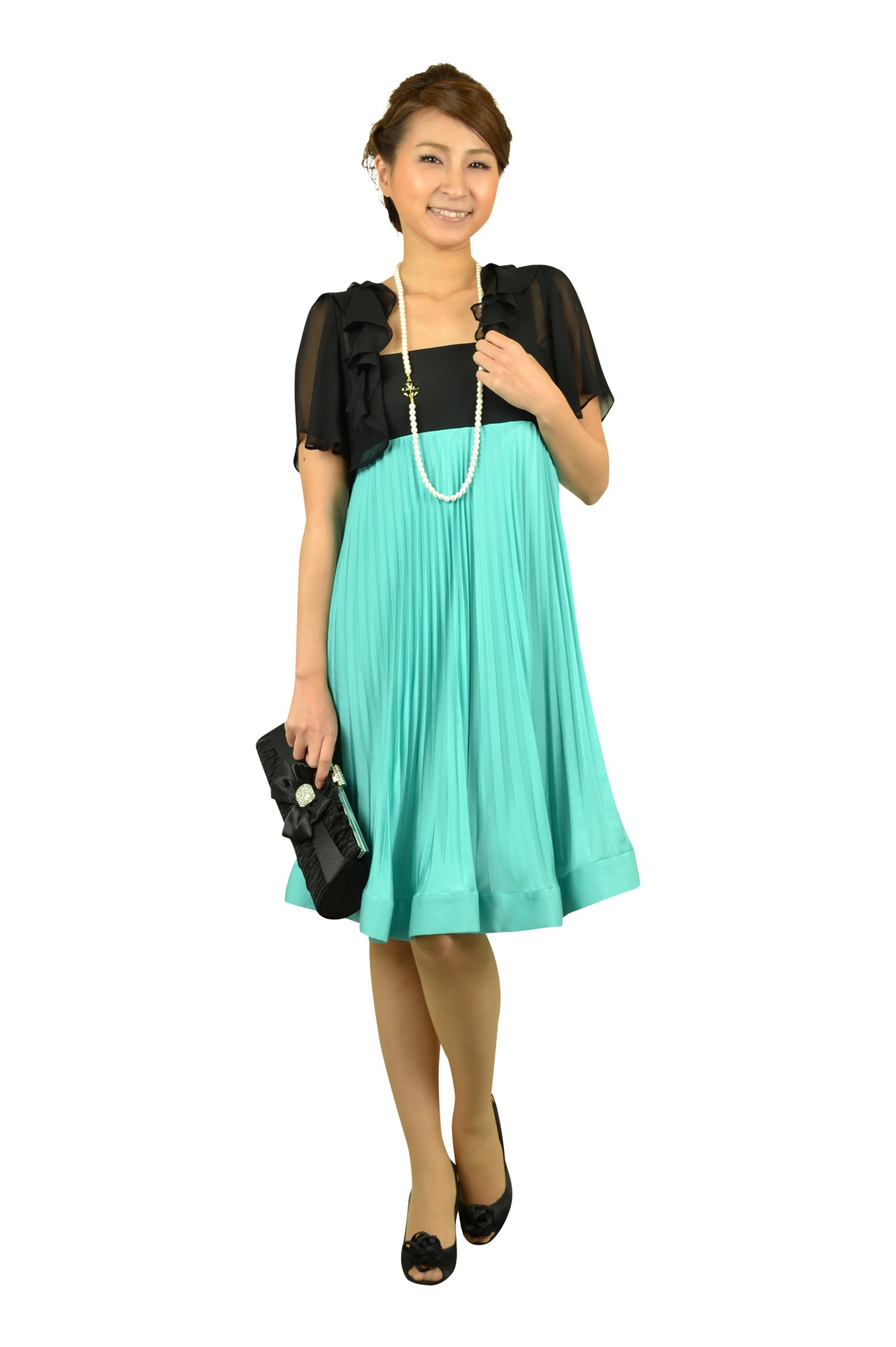 シンプルフレアブラックボレロ