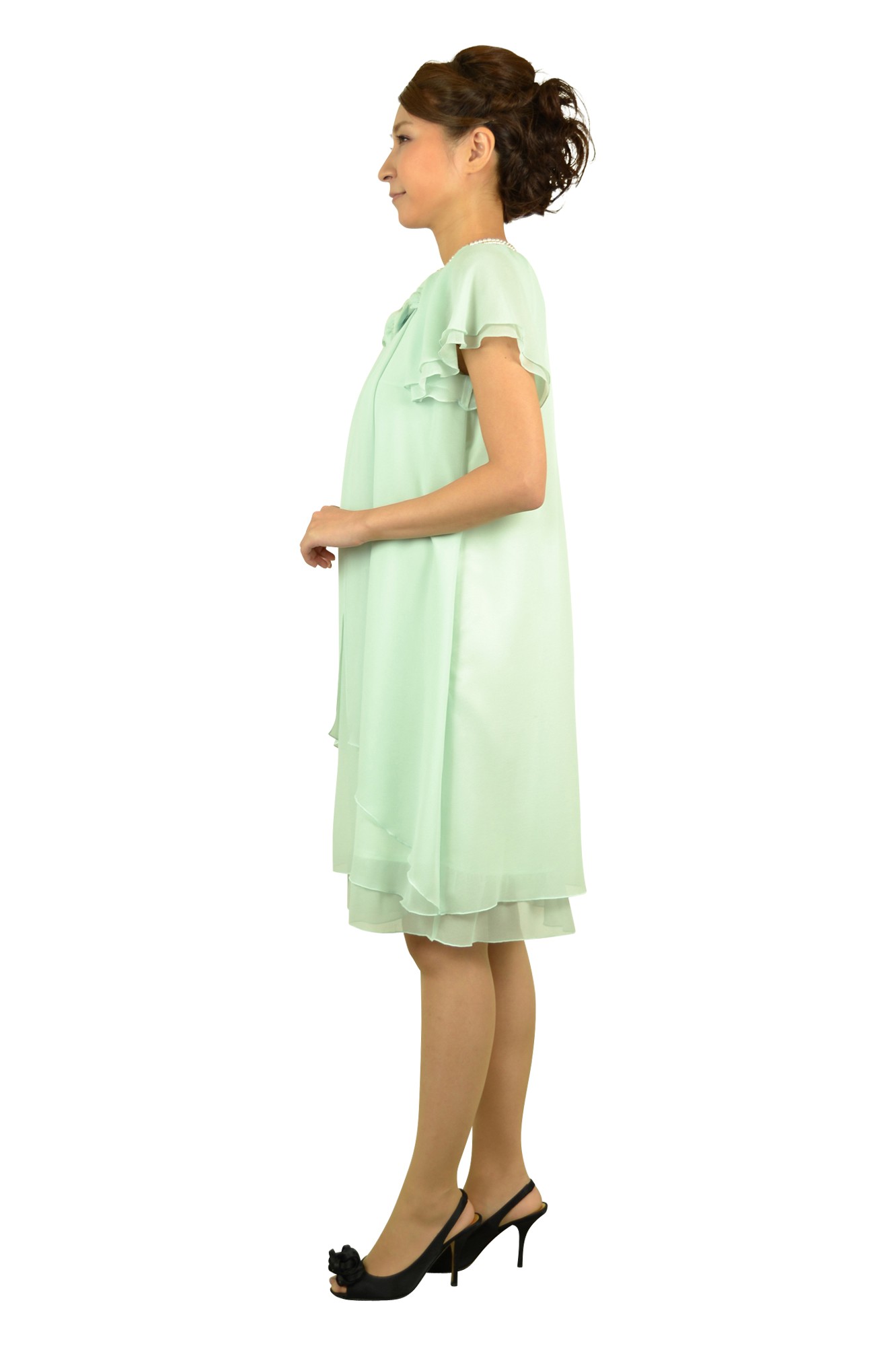 柔らかミントカラードレス