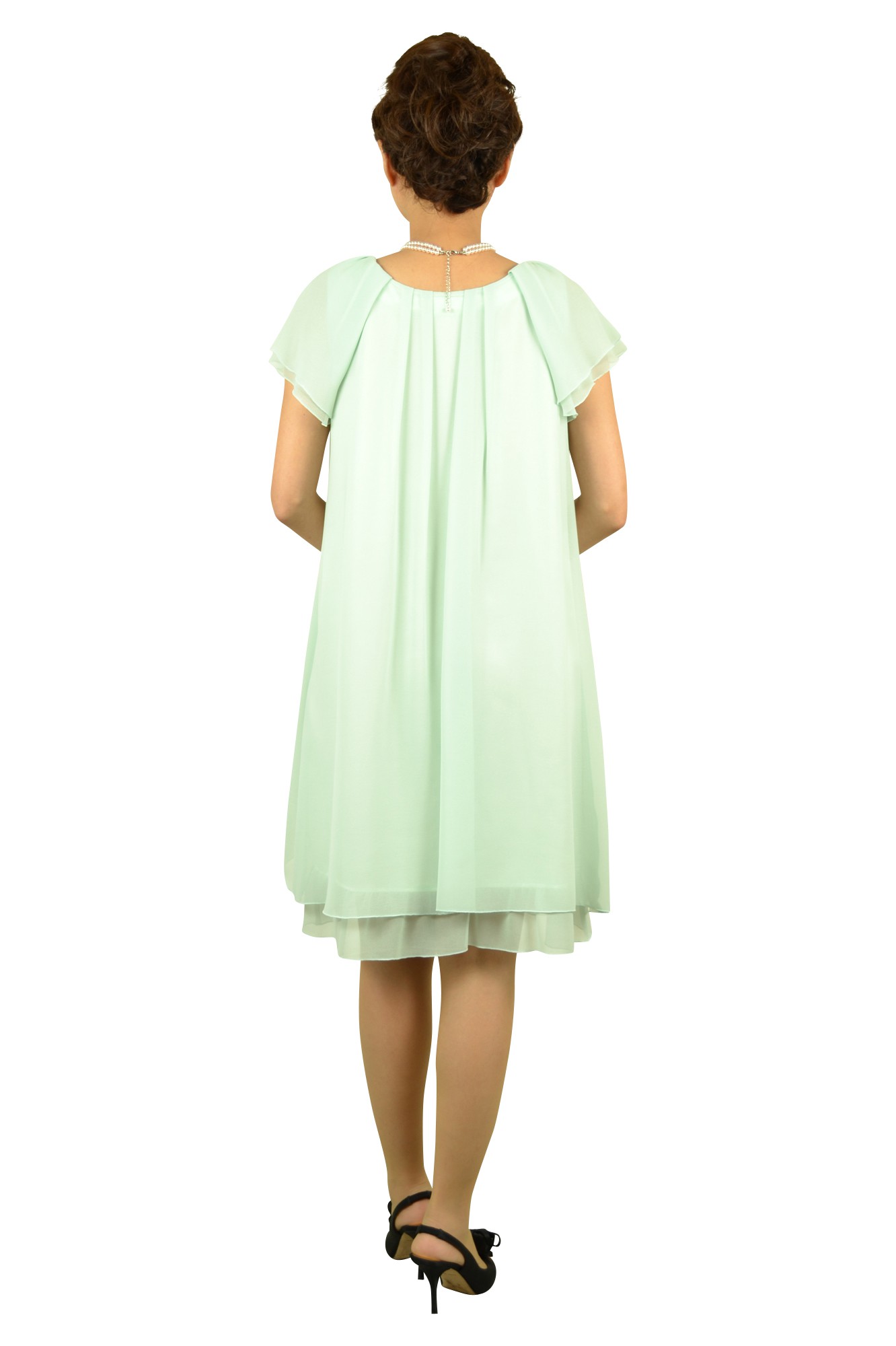 柔らかミントカラードレス