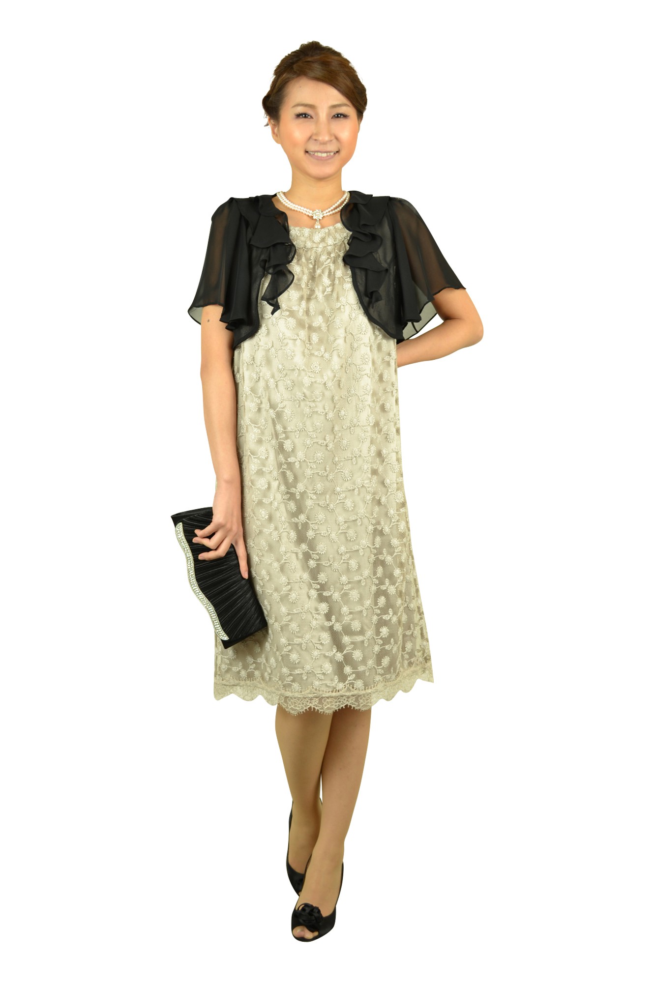 シンプルフレアブラックボレロ