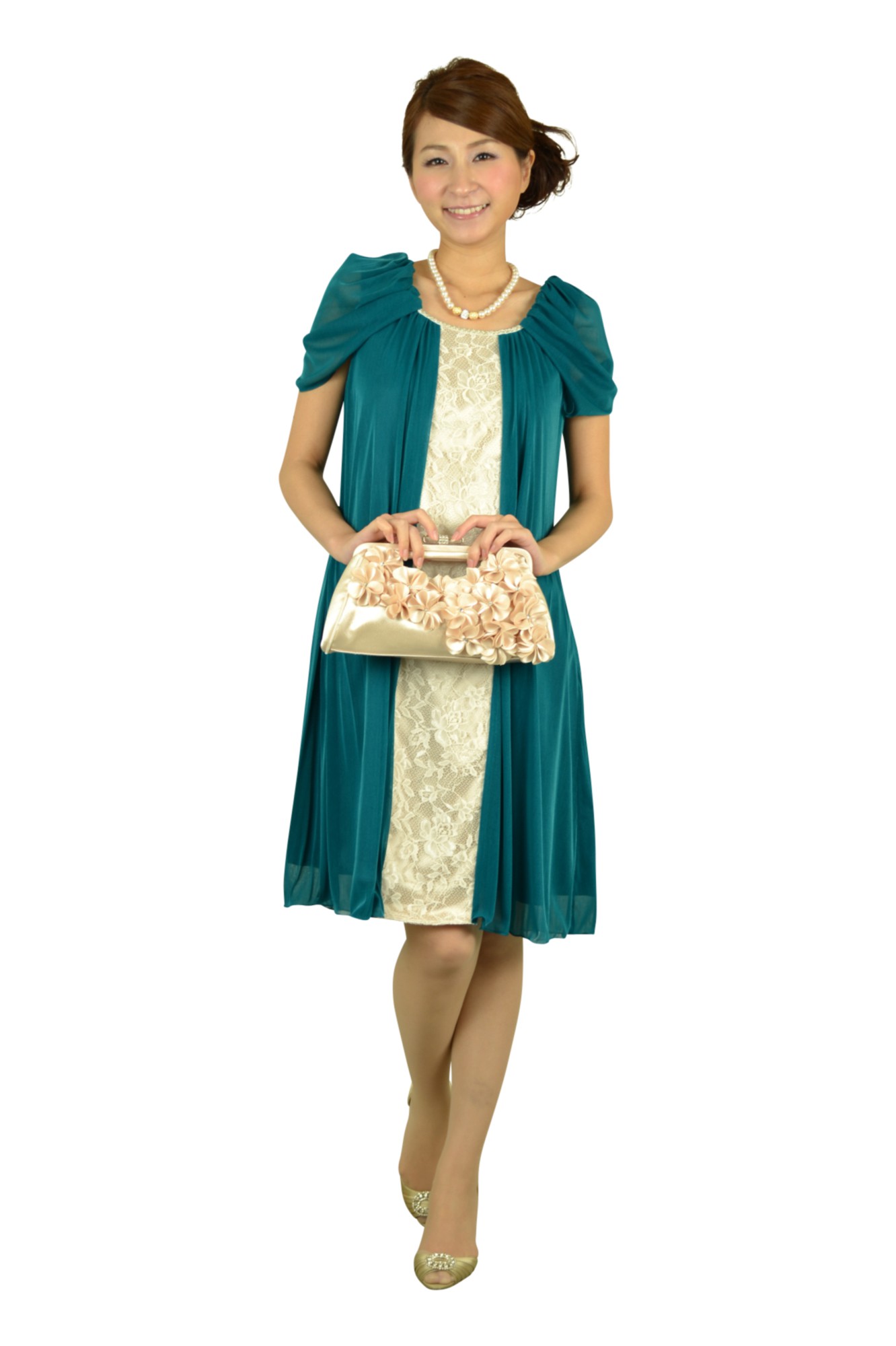 3Dフラワーシャンパンバッグ