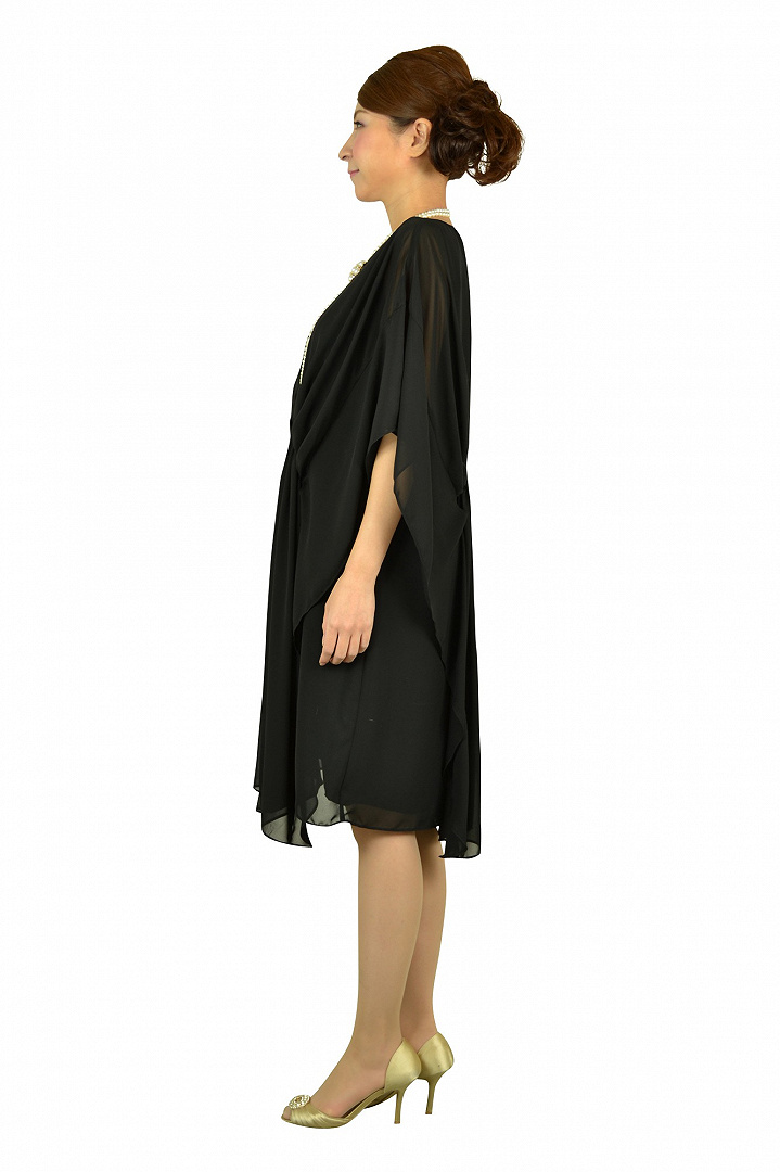 ブラックドレープドレス