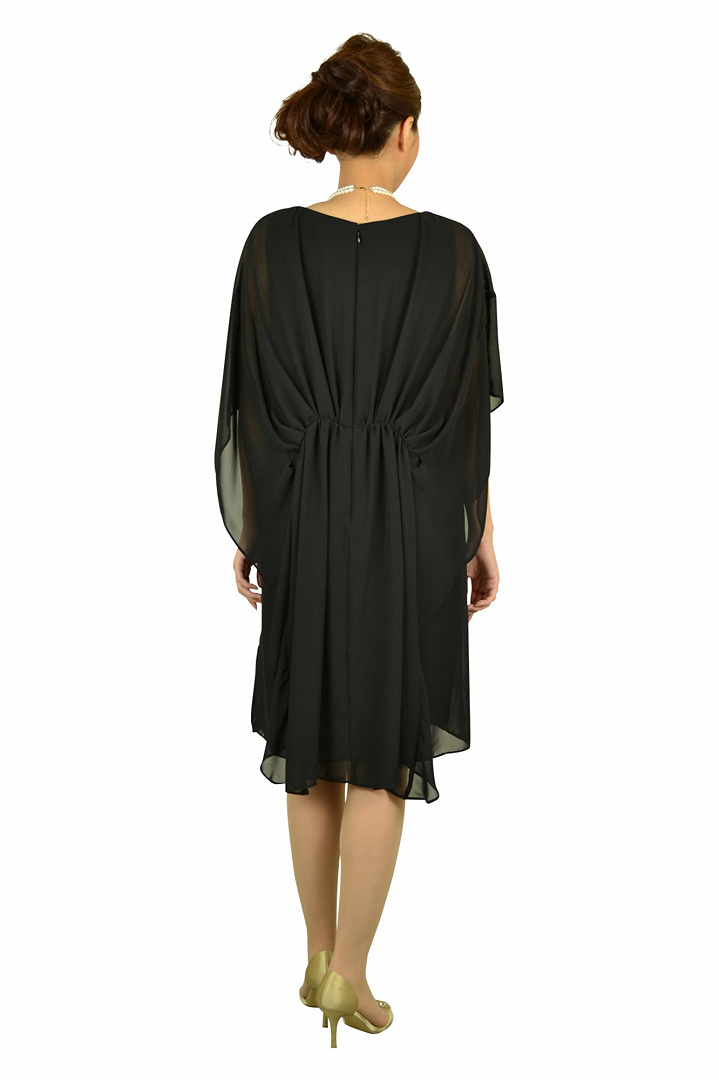 ブラックドレープドレス