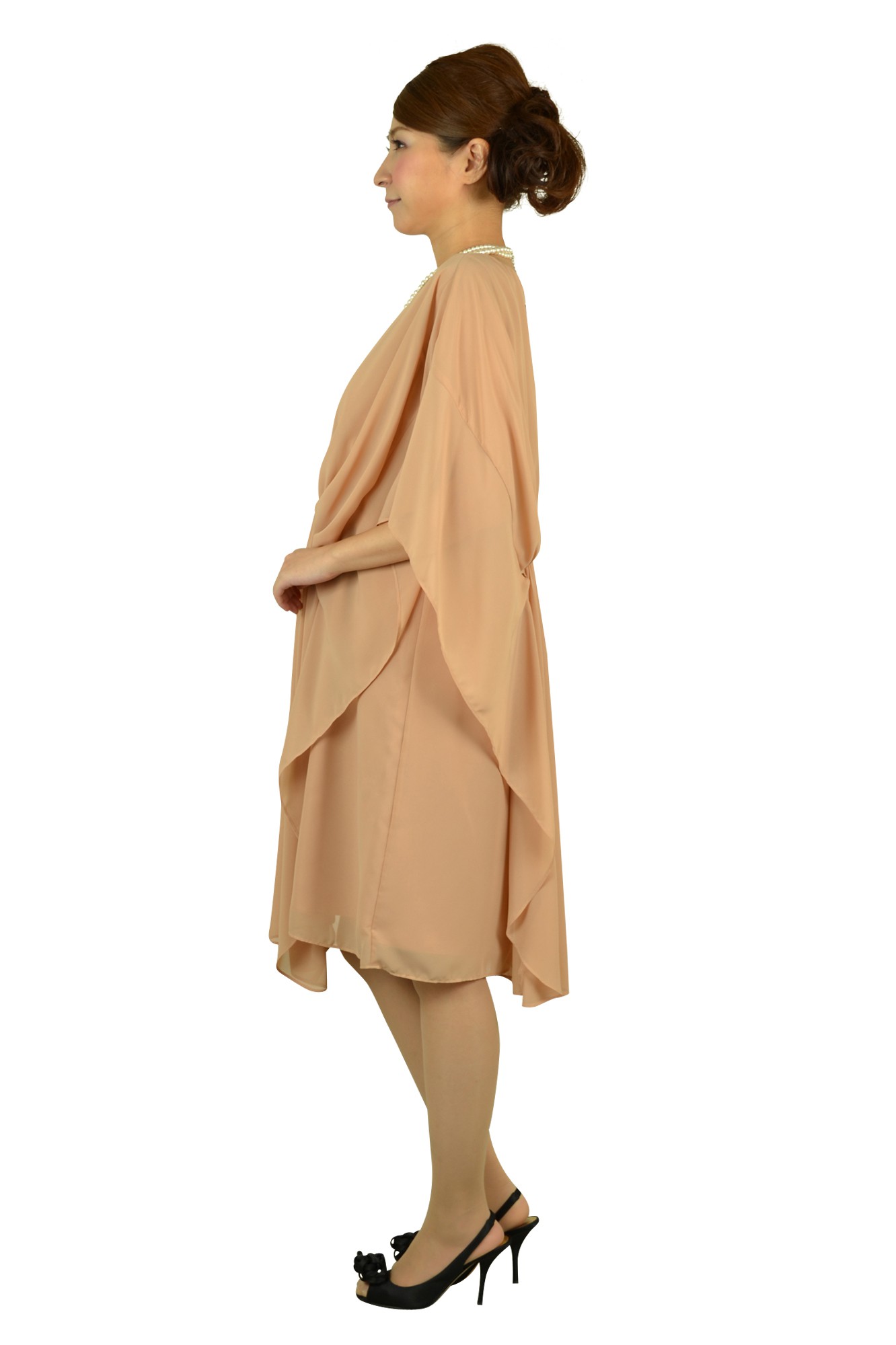 ピンクドレープドレス