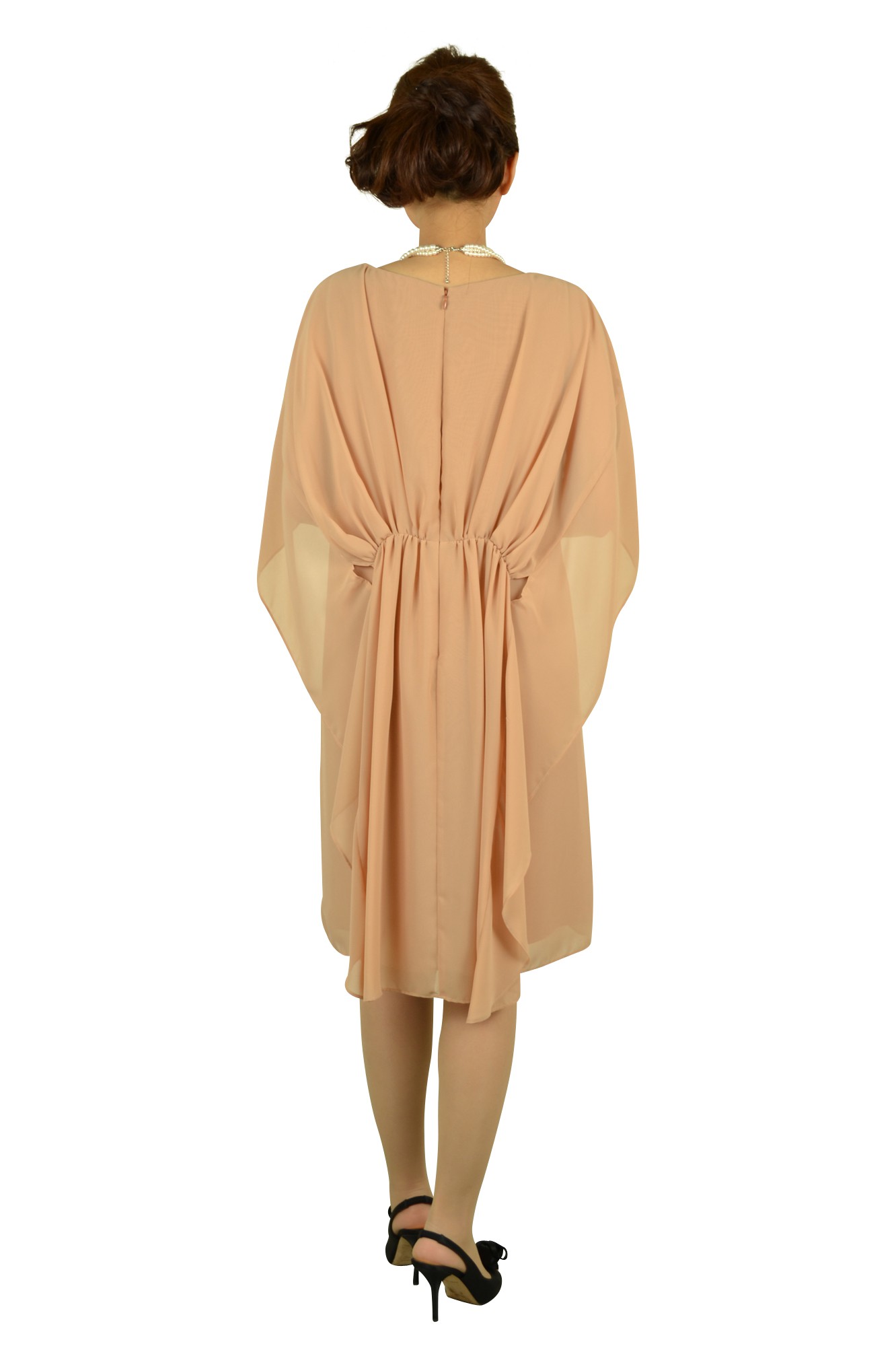 ピンクドレープドレス