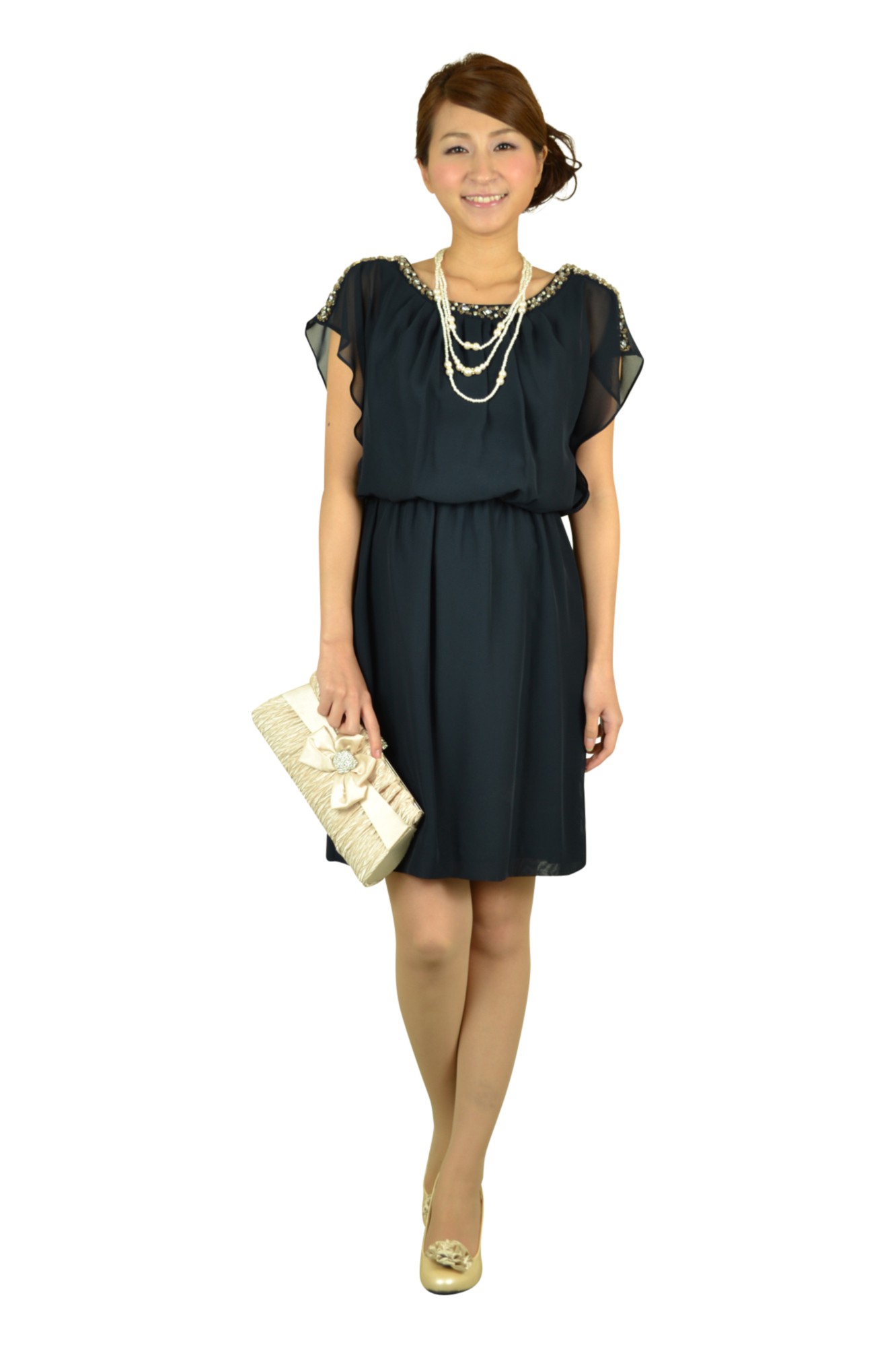 華奢パール3連ネックレス