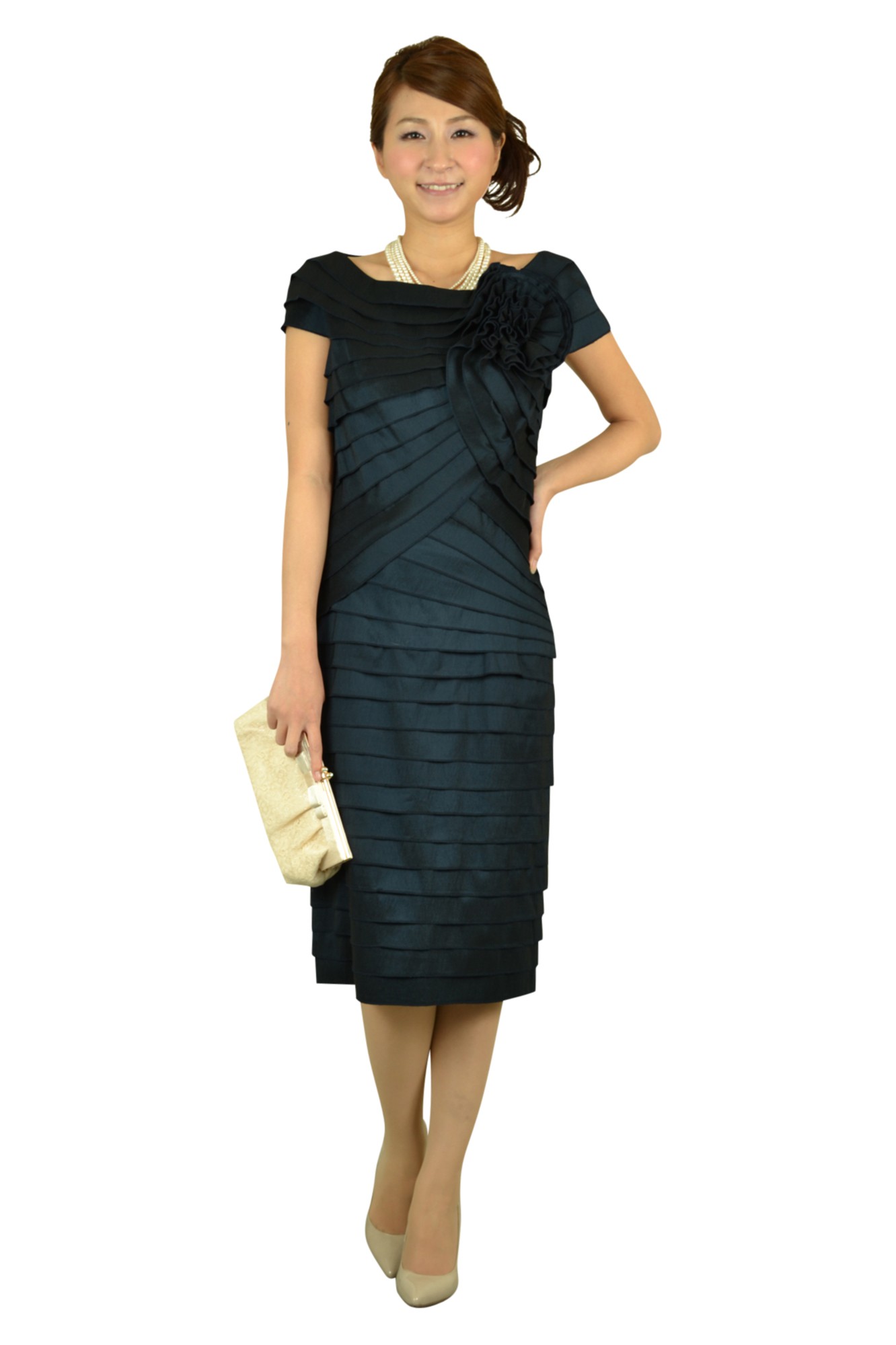 メール便不可】 新品 TADASHI SHOJI 紺色 サイズ8 T47 ecousarecycling.com