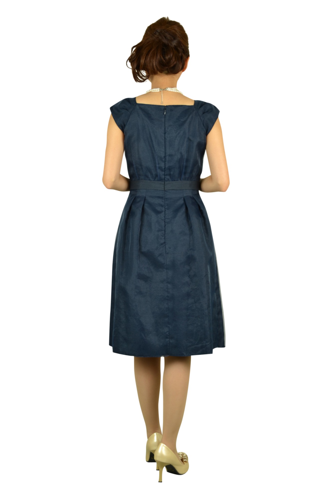 ネイビーレースドレス