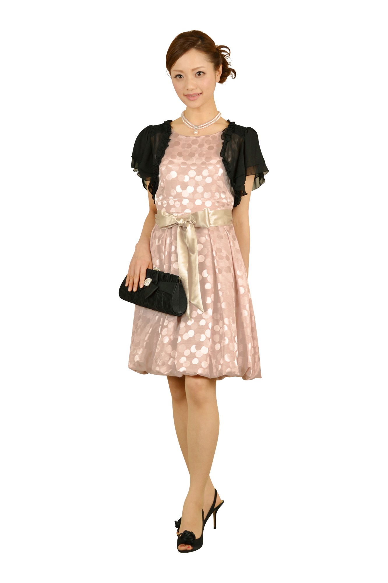 ピンクドットバルーンドレス