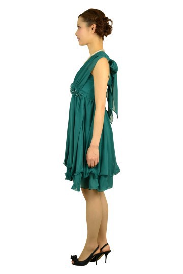 グリーン編み上げドレス