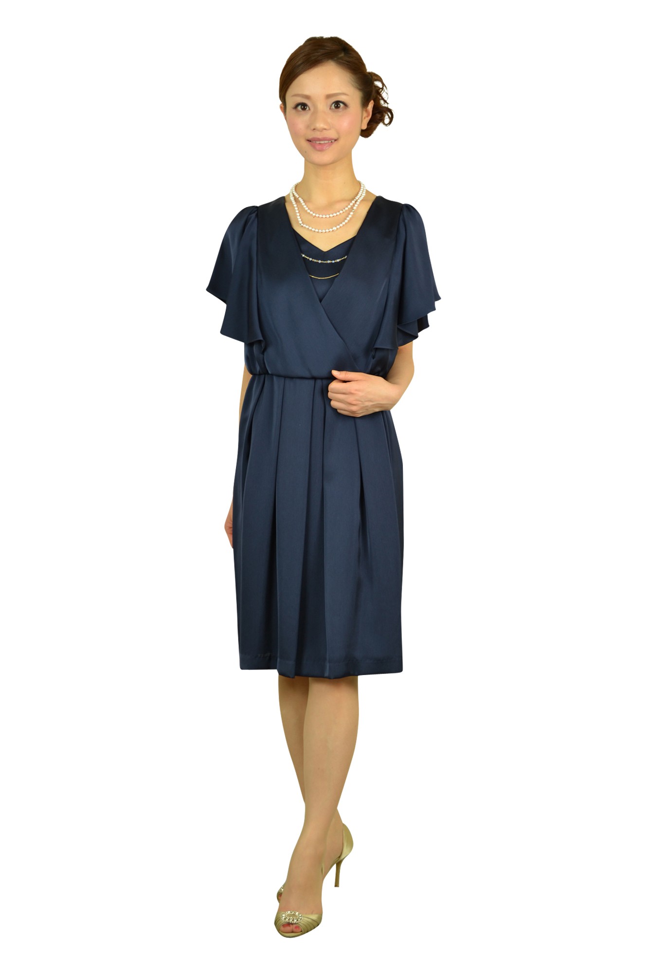 パールクリスタル2連ネックレス