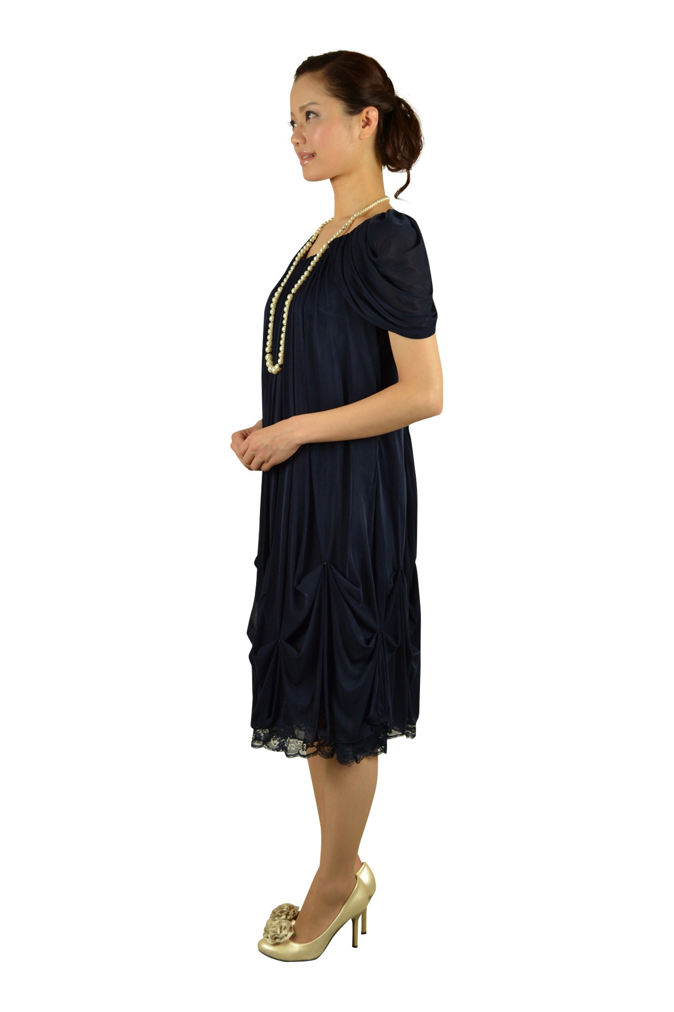 ネイビーゆったりドレス