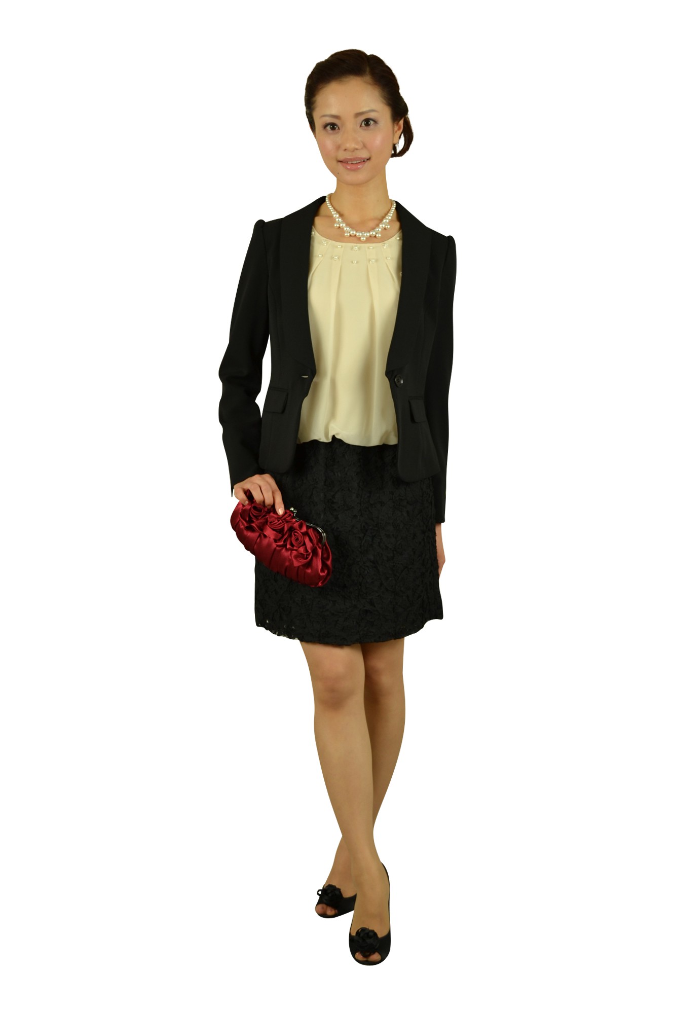 シンプルバイカラードレス