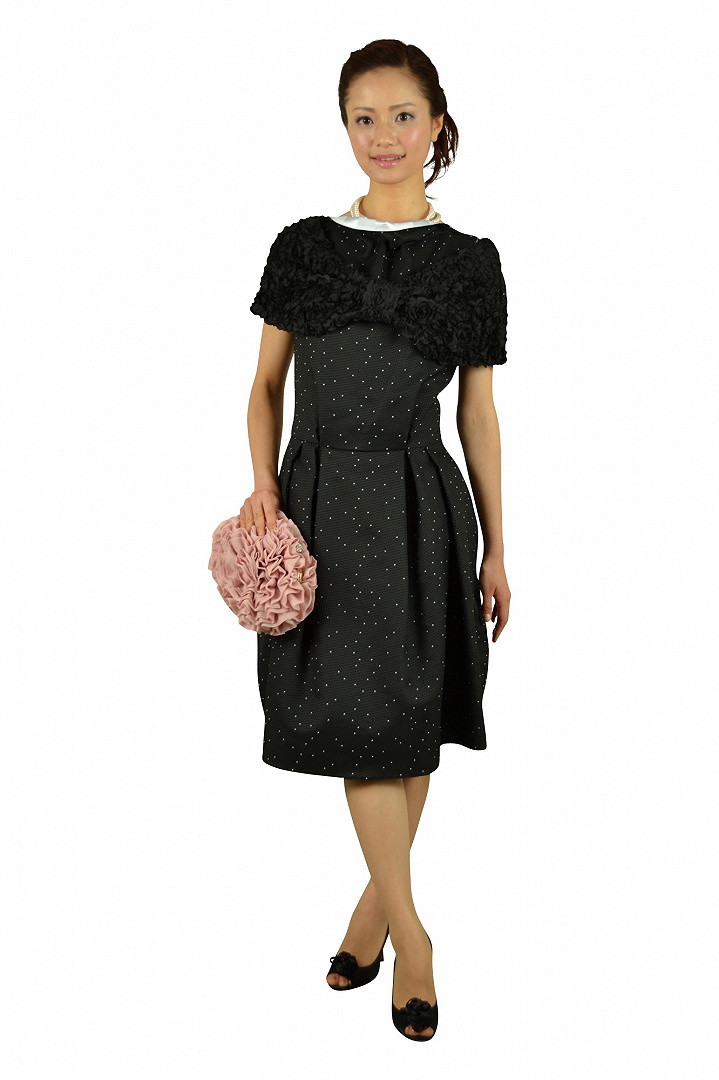 ブラックドットドレス