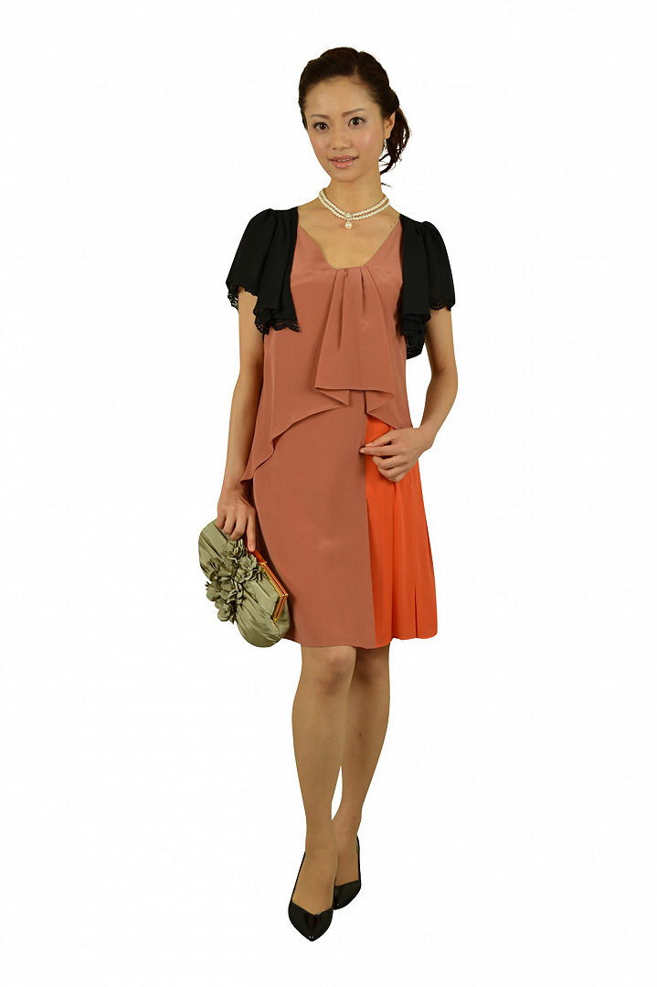 アシメオレンジドレス