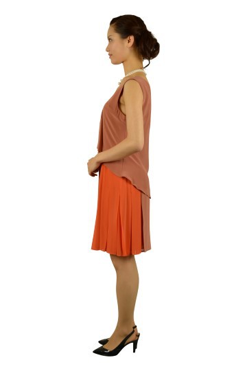 アシメオレンジドレス
