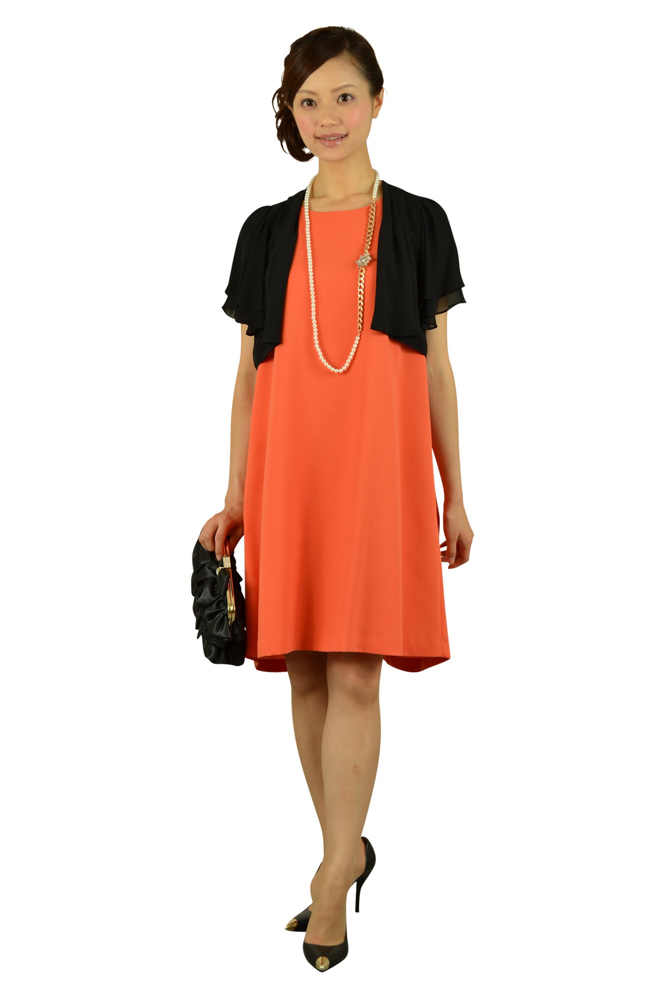 シンプルオレンジドレス