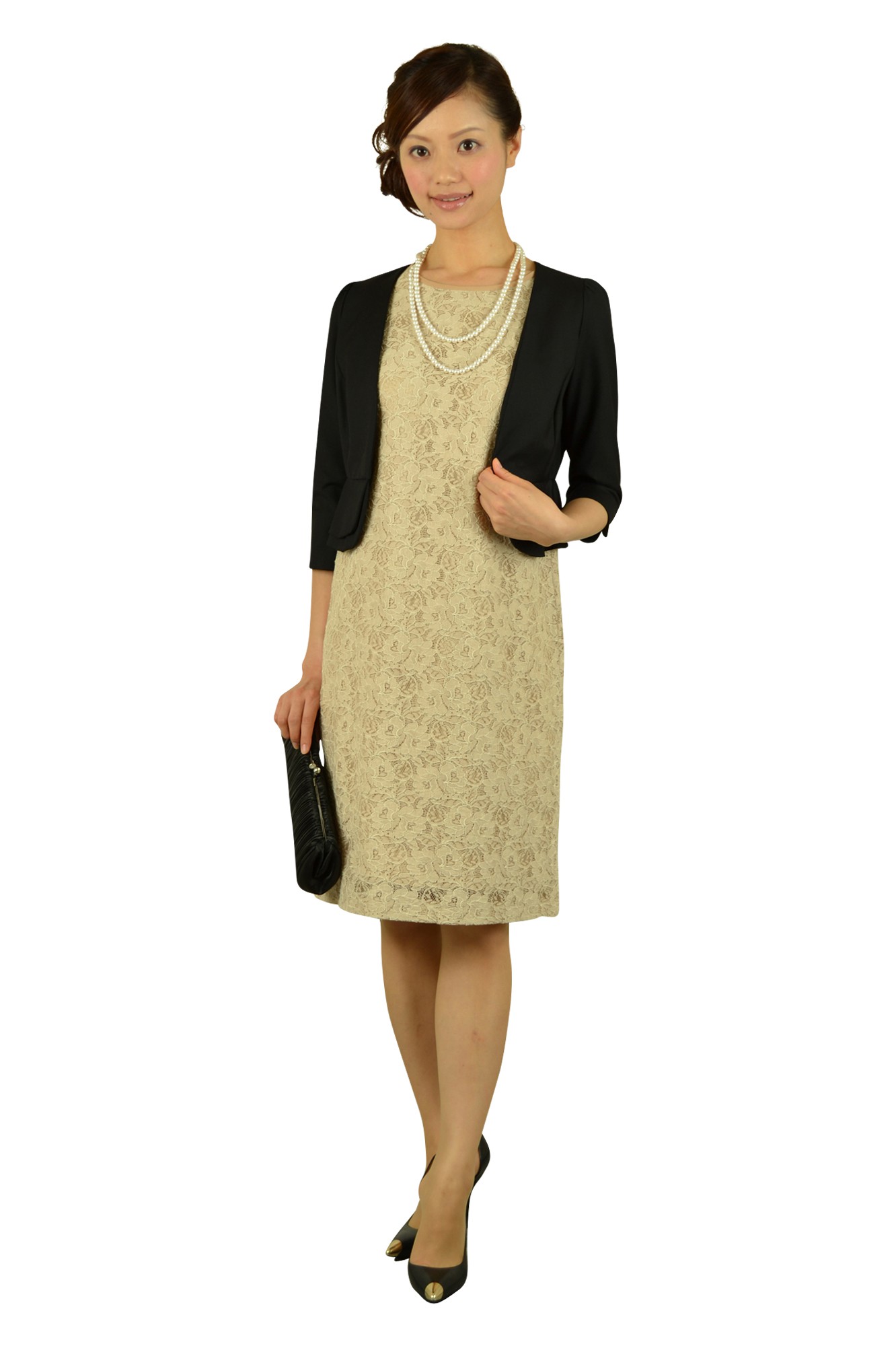 シンプルロングパールネックレス