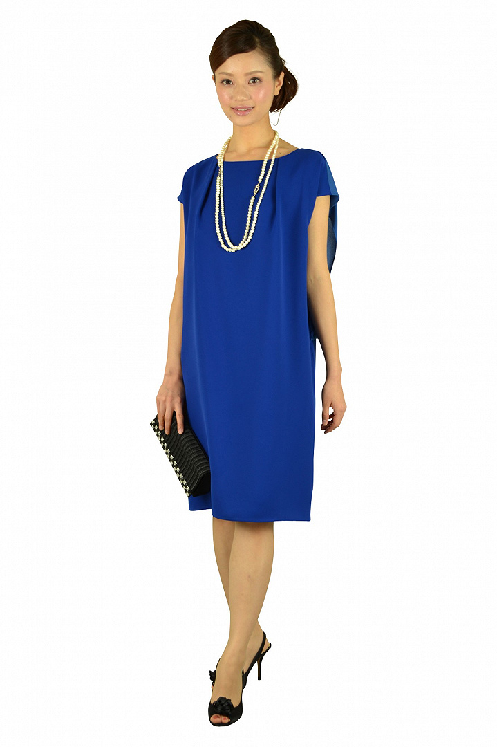 ベルト付きロイヤルブルードレス