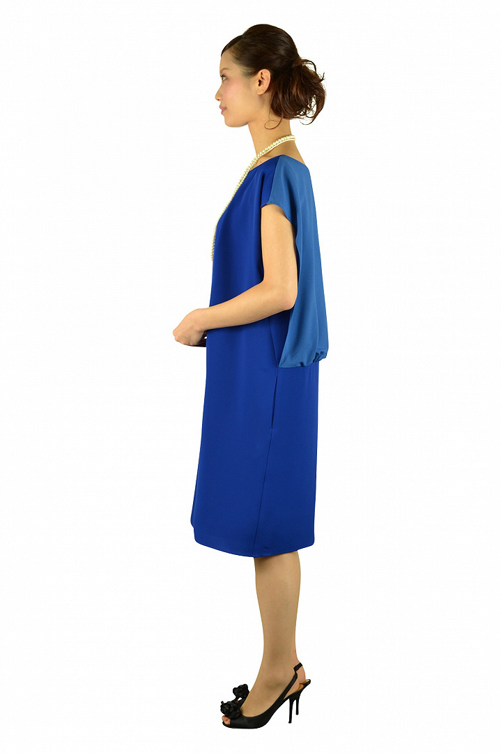 ベルト付きロイヤルブルードレス