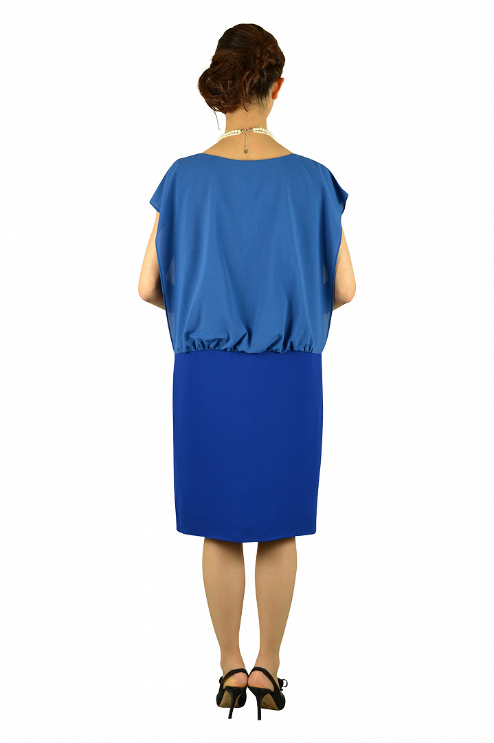 ベルト付きロイヤルブルードレス