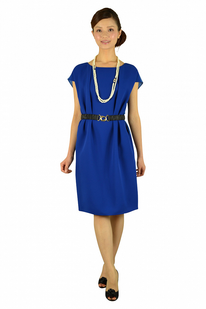 ベルト付きロイヤルブルードレス