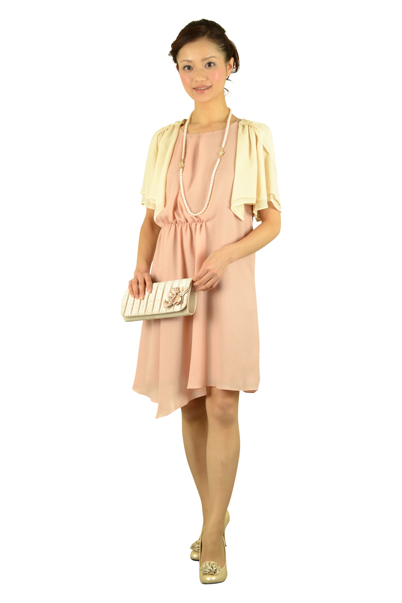 上品コサージュシャンパンバッグ