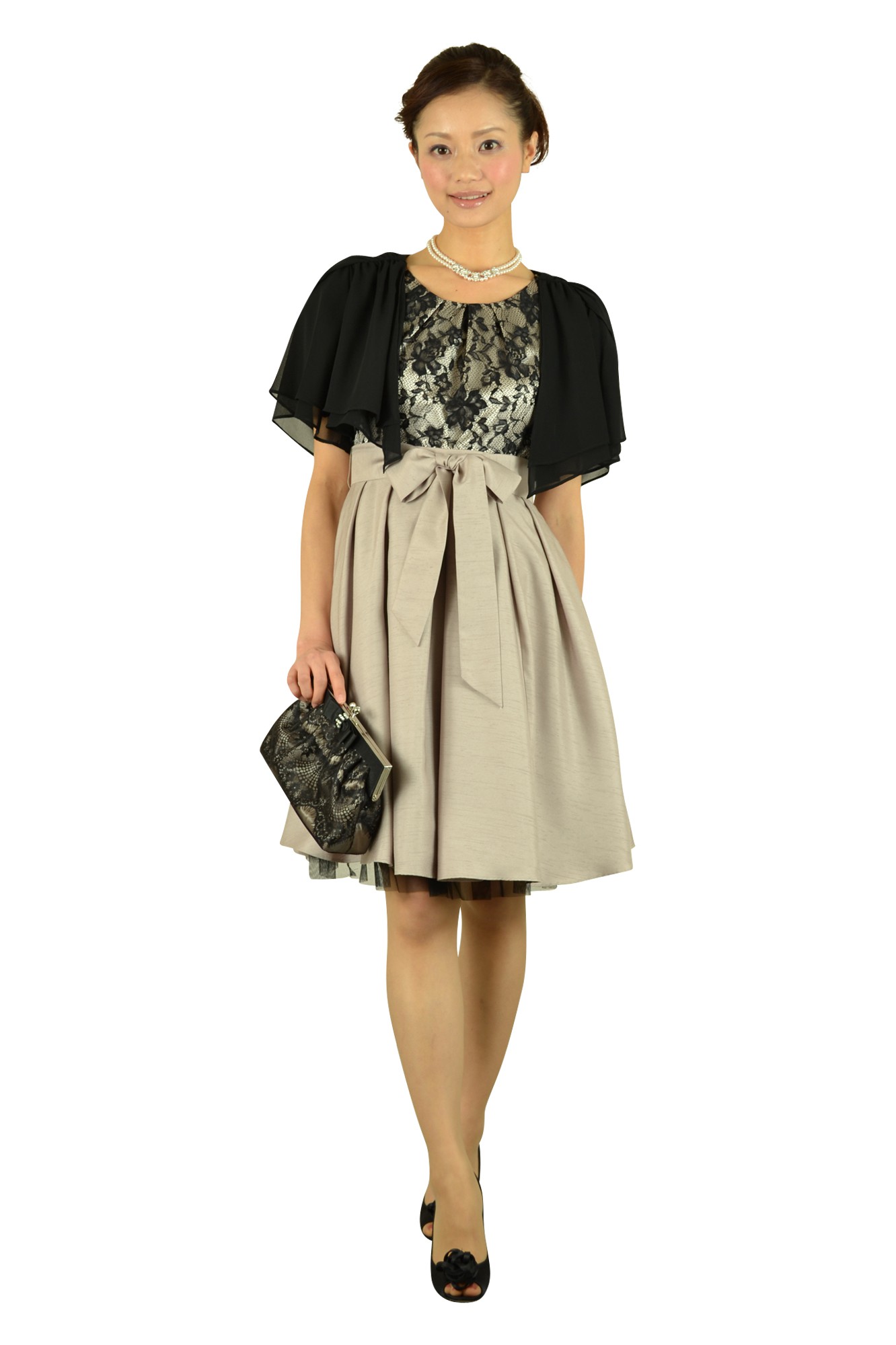 総レースブラックバッグ